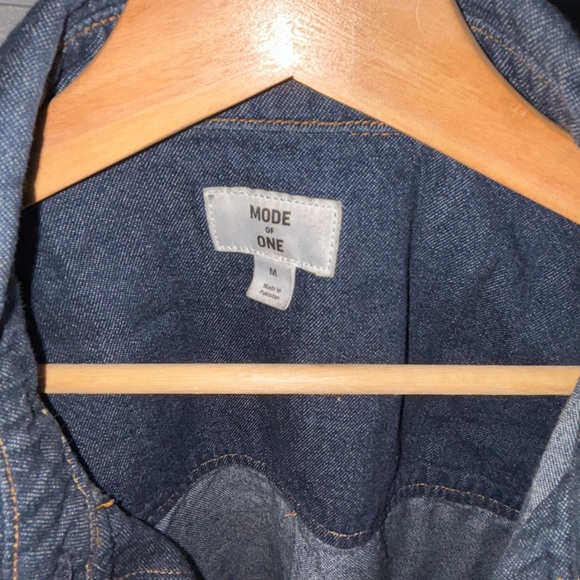 Black Lightweight Shirt Jacket with Collared men’s medium denim Design jacket - Picture 4 of 4